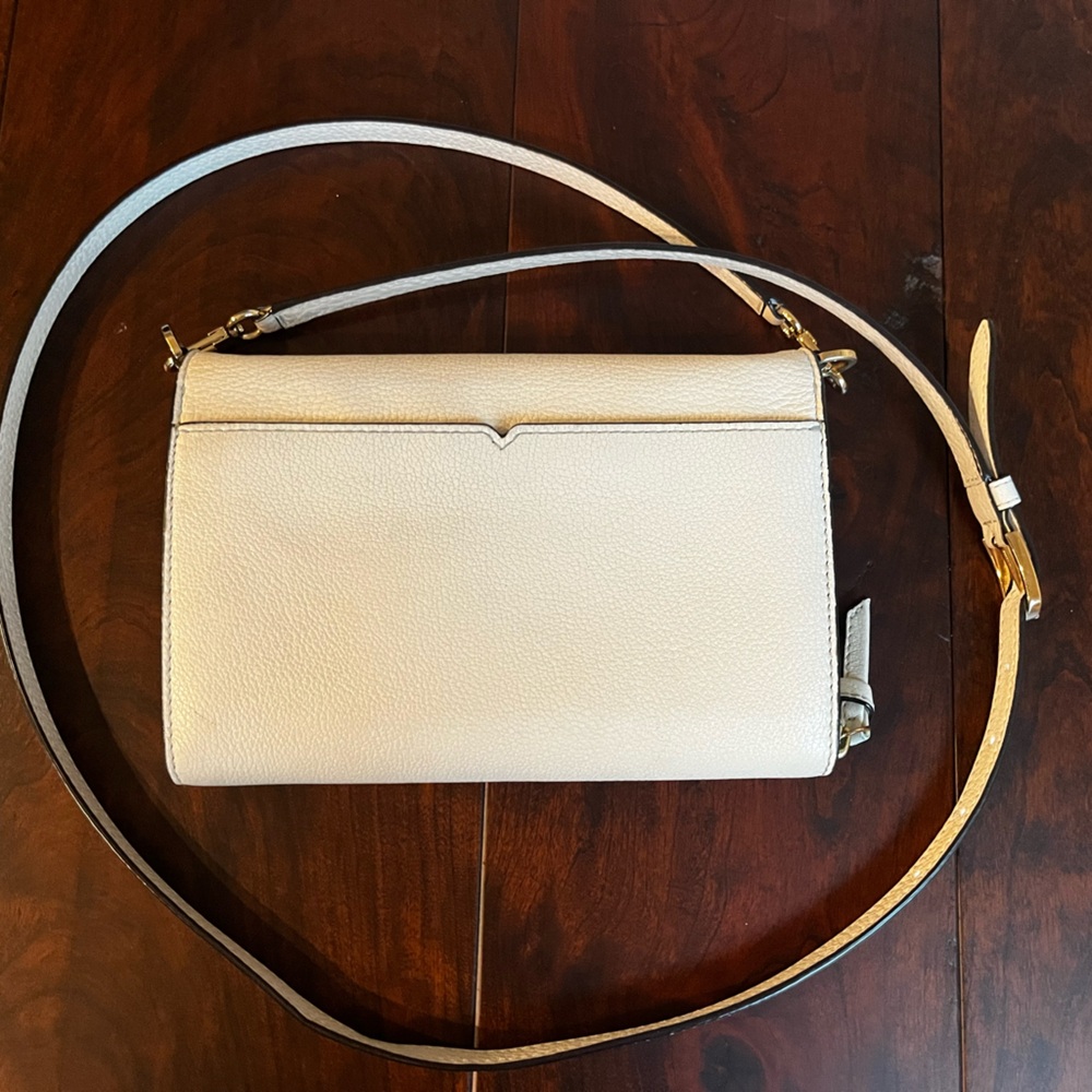 Tory Burch Harper Leather Crossbody Wallet, Ivory - Picture 4 of 7